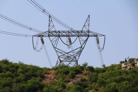 Pole high volt electricity