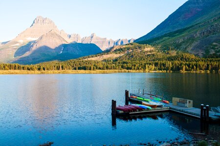 Montana lake glacier national park photo