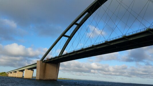 Fehmarnsund bridge bridge clouds photo