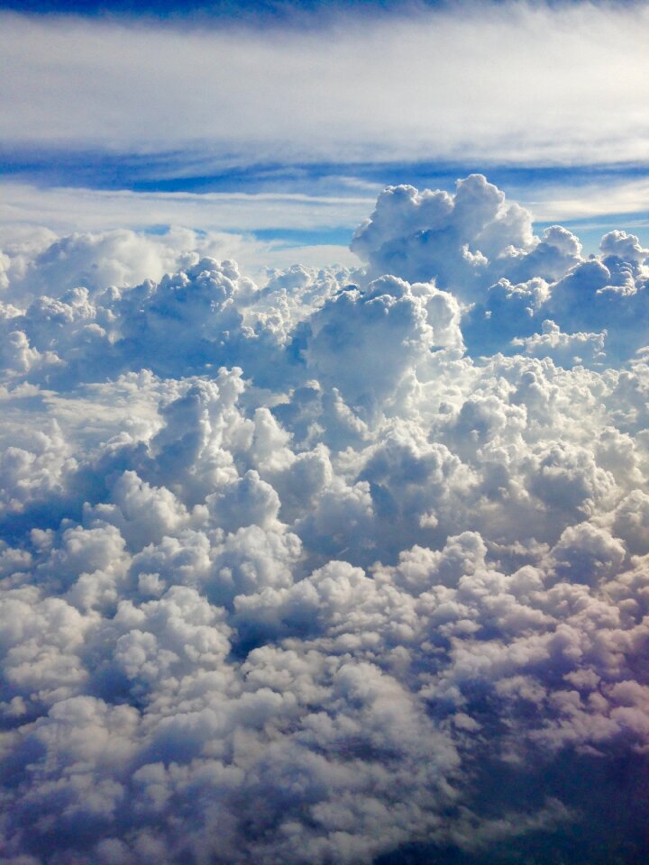 Plane flight travel view