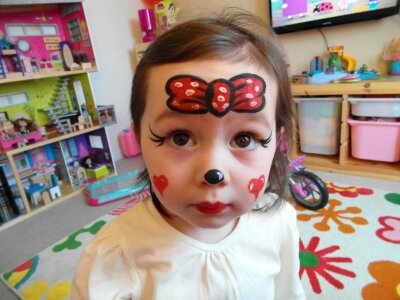 Fun colorful daughter