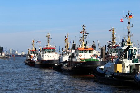 Hamburg port boat