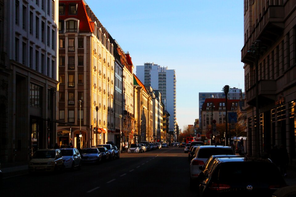 City life architecture cars