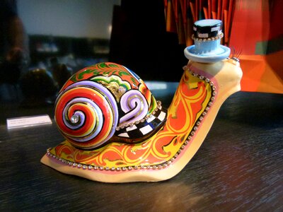 Ceramic snail art