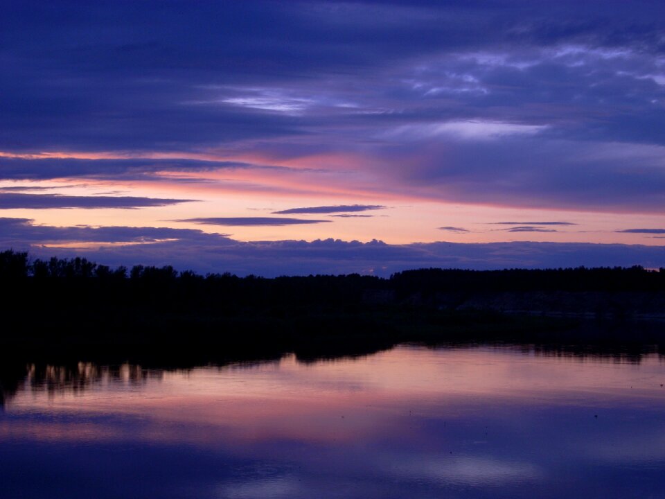 Pink sky purple sky reflection photo