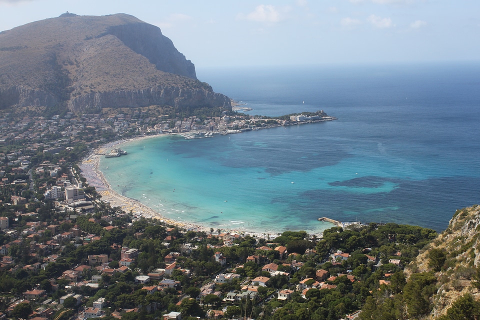 The coast lazur the mediterranean sea