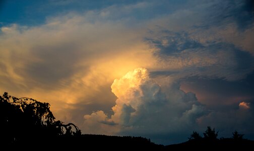 Sky afterglow blue