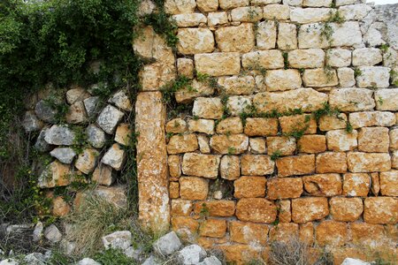 Wall stone brick wall