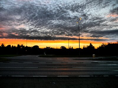 Sunset sky dramatic dusk