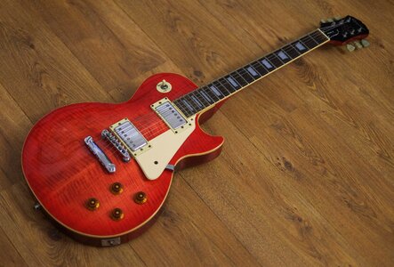 Rock and roll brown guitar