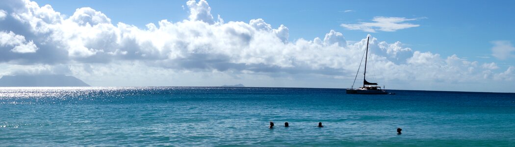 Landscape blue horizon photo