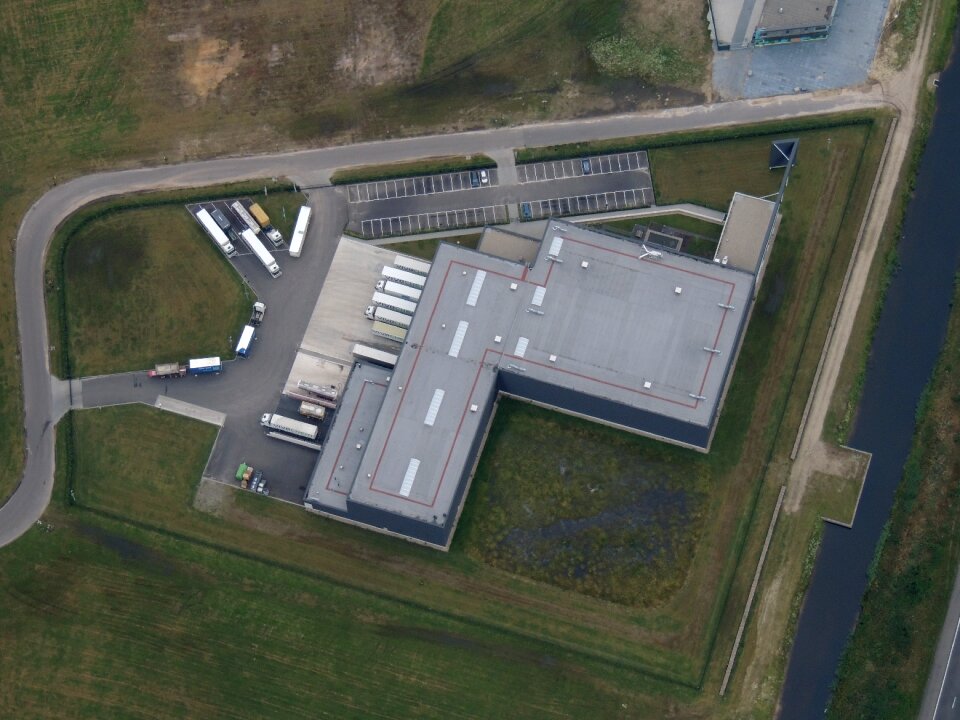 Industrial area factory airphoto
