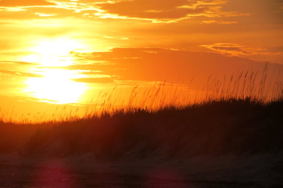 Beach sunset sunrise beach silhouette