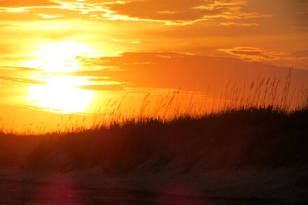 Beach sunset sunrise beach silhouette photo