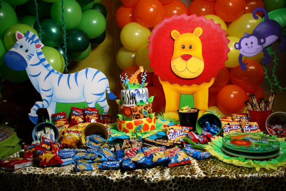 Party candies balloons