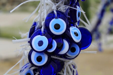 Glass cobalt blue amulet