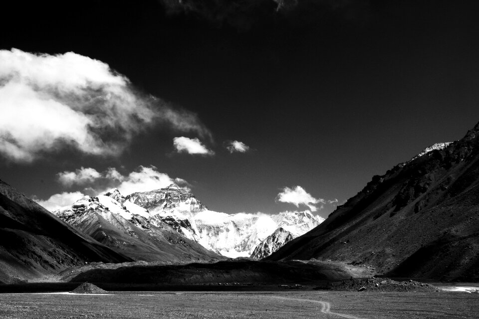 Landscape black and white mountain