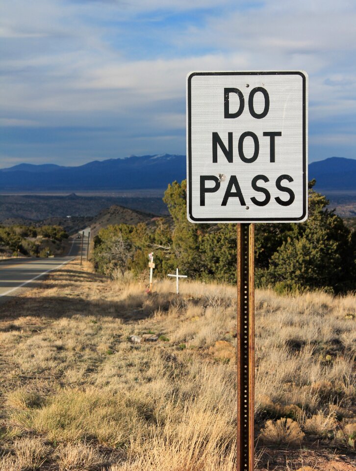 Road law warning pass