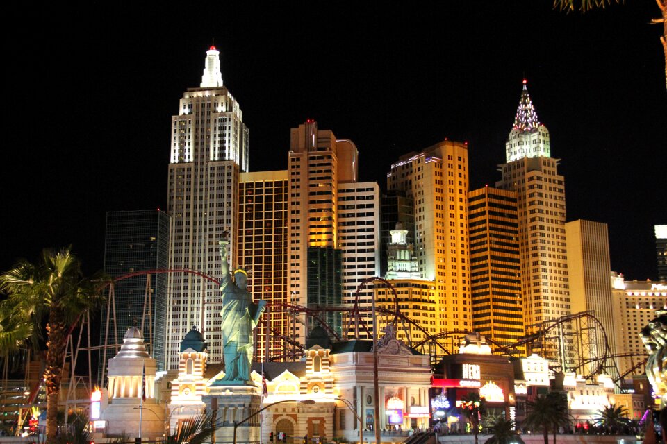Casino lights illuminated