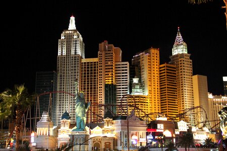 Casino lights illuminated