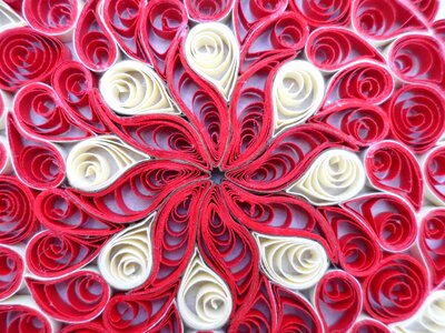 Filigree red paper