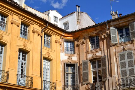 South of france facades building photo