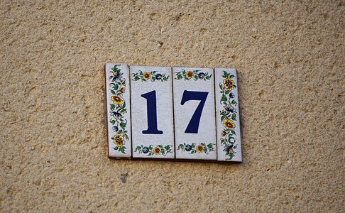 Number set designer blue