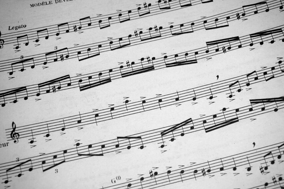 Music notes clef musical note
