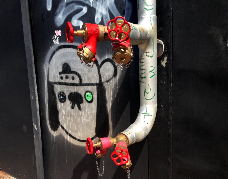 Graffiti street art hydrant