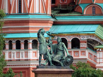 The cathedral saint-basile bronze statue photo