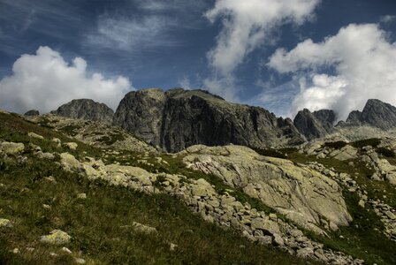 Top view mountains nature photo