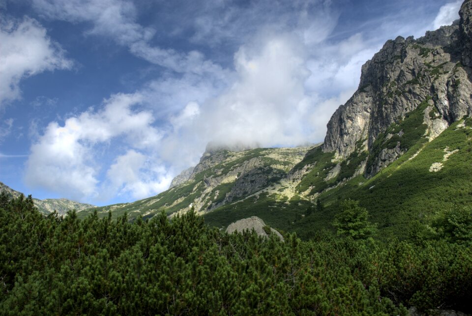 Top view mountains nature
