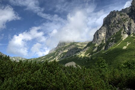 Top view mountains nature photo