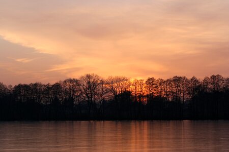 Sunset sky afterglow photo