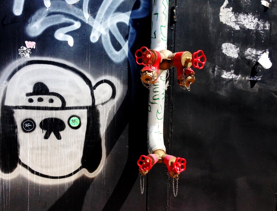 Street art urban hydrant