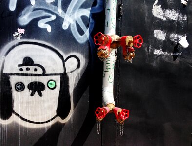 Street art urban hydrant