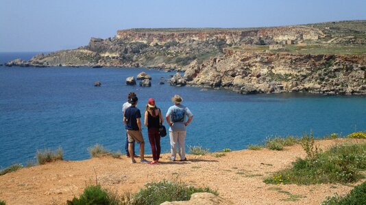 Malta coast tourists photo