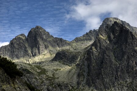 Top view mountains nature photo