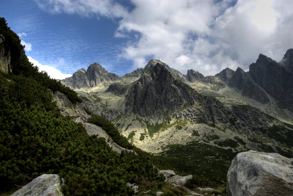 Top view mountains nature