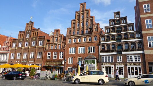 Historical houses brick gothic hanseatic city