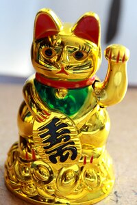 Funny cat animal statuette