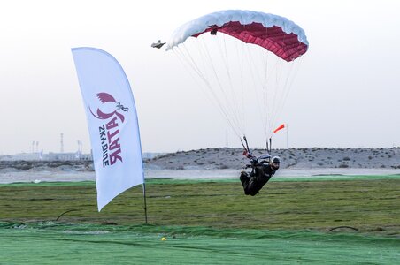 Parachute paragliding competition photo