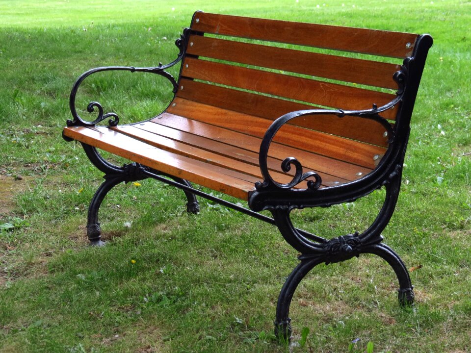 Outdoors garden park bench