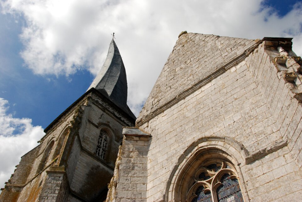 Church tower crooked religion