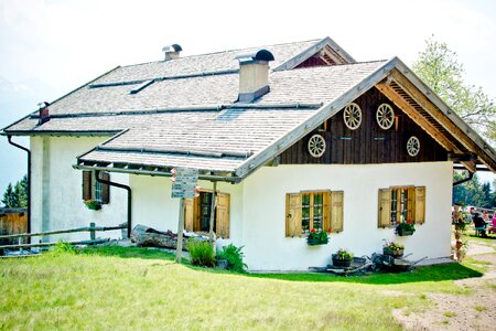 Alpine hut almen hut house photo