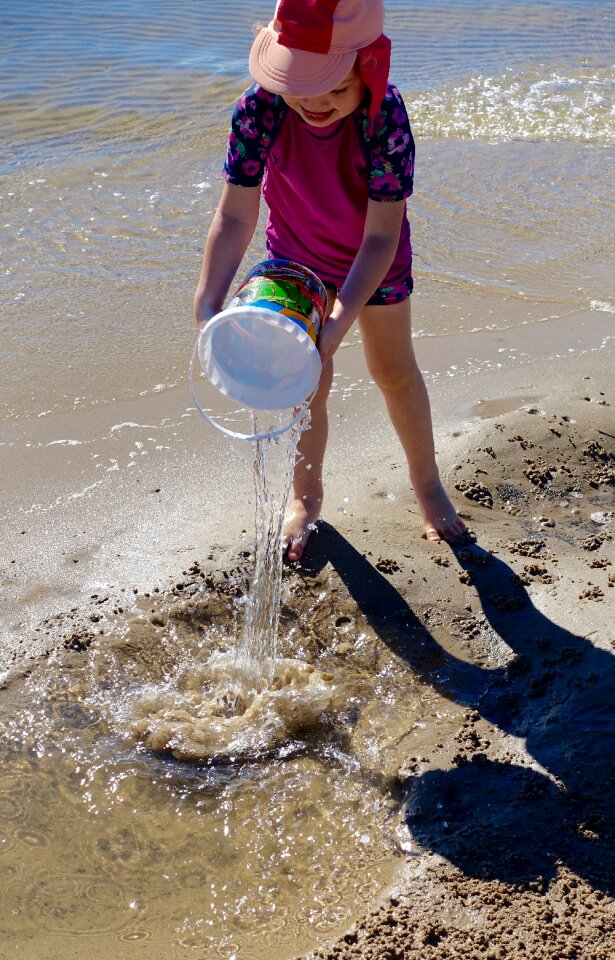 Water playing childhood