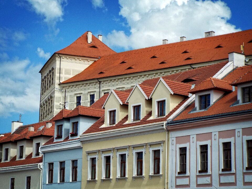 Roof historical houses building