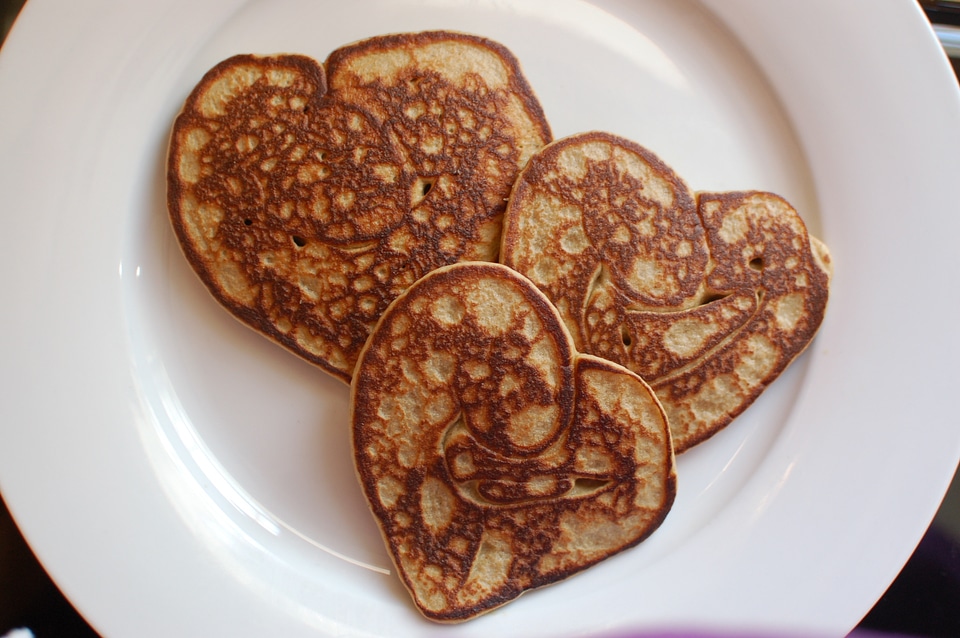 Pancakes breakfast valentine