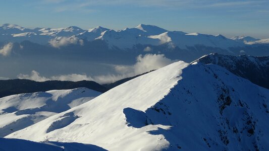 Nature snow winter landscape photo