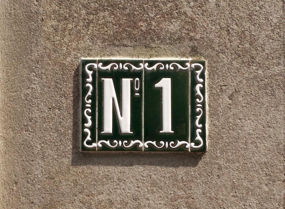 1 digit house number